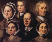 William Hogarth Heads of Six of Hogarth's Servants Sweden oil painting artist